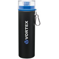 28 Oz. Matte Black/Blue H2go Trek Aluminum Water Bottle